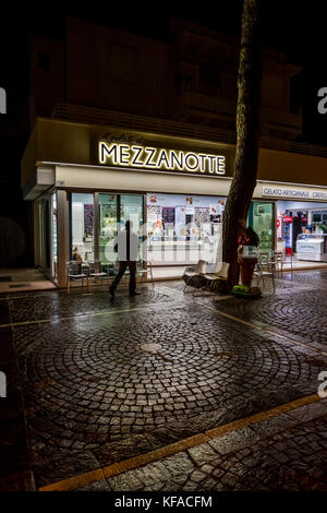 Il Gelato di Mezzanotte, ice cream, Misano Adriatico, Italy. Stock Photo