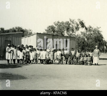 Aboriginal children at the Bungalow, a residential institution in Alice Springs, Northern Territory, Australia. Stock Photo