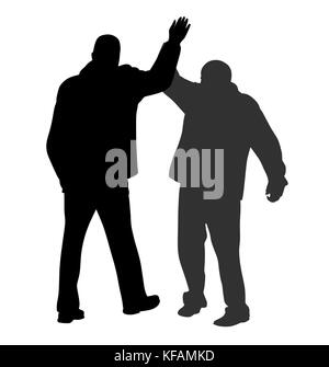 Give me five gesture between two successful businessmen Stock Vector