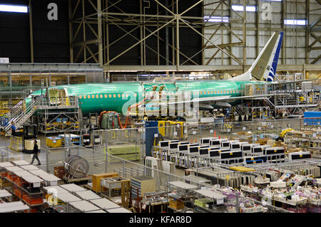 a Copa Airlines Boeing 737-800 (LN2343) on the production-line Stock Photo