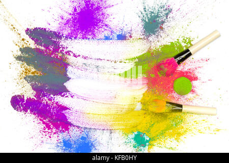 Light green dry brush paint spot, vertical light green paint strokes,  abstract background design Stock Photo - Alamy