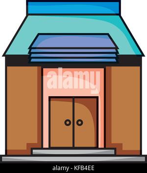 school education with roof and doors design Stock Vector