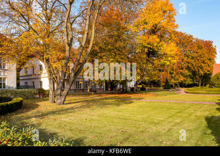 Autumn scenery in the Oliwski park. Park is favorite tourist destination in Gdansk. Poland Stock Photo