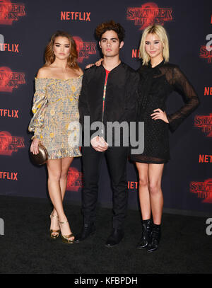 Los Angeles, USA. 26th Oct, 2017. Paris Berelc , Emery Kelly, Isabel May 042 arrives at the Premiere Of Netflix's 'Stranger Things' Season 2 at Regency Bruin Theatre on October 26, 2017 in Los Angeles, California Credit: Tsuni / USA/Alamy Live News Stock Photo