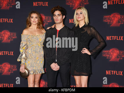 Los Angeles, USA. 26th Oct, 2017. Paris Berelc , Emery Kelly, Isabel May 043 arrives at the Premiere Of Netflix's 'Stranger Things' Season 2 at Regency Bruin Theatre on October 26, 2017 in Los Angeles, California Credit: Tsuni / USA/Alamy Live News Stock Photo