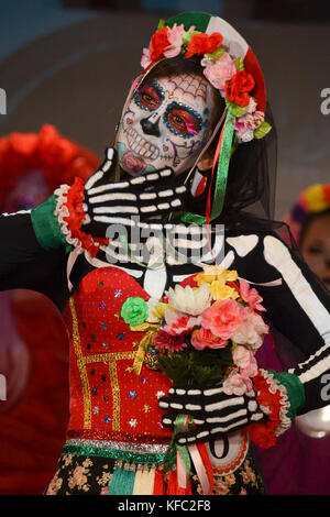 Tokyo. 27th Oct, 2017. Barbara Salidas during the Day of the dead celebration at the Astro Hall in Harajuku Tokyo Japan. Credit: Credit: /ZUMA Wire/Alamy Live News Stock Photo