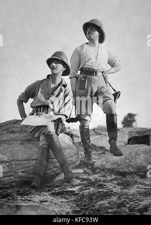 Portrait of French explorers Georges-Marie Haardt and Louis Audouin-Dubreuil. He was one the first managers of the car company Citroën. With Audouin-Dubreuil, he also participated to three expeditions, including the Croisière Noire and the Croisière Jaune.  Portrait in 1931 Photo Taponier Stock Photo