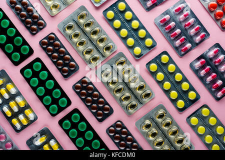 medicine in blister packs Stock Photo