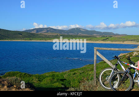 View on the beach of Porto Ferro, Sardinia, Italy Stock Photo