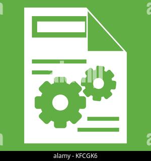 Web setting icon green Stock Vector