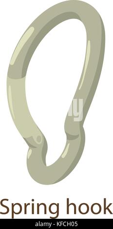 Carabiner icon, isometric style Stock Vector