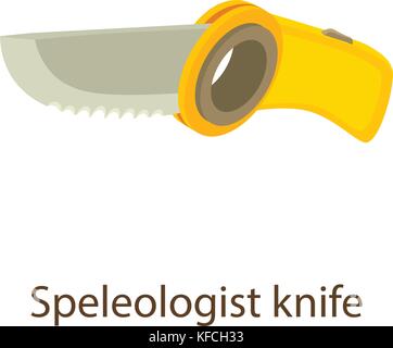 Speleologist knife icon, isometric style Stock Vector