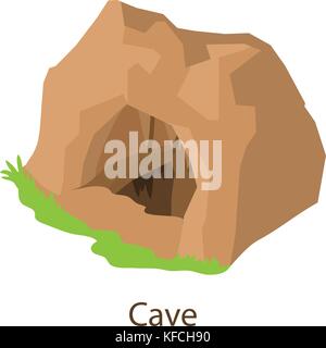 Deep cave icon, isometric style Stock Vector