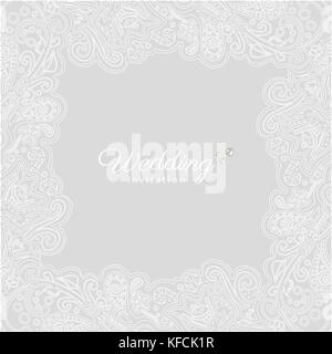 beautiful wedding invitation card template Stock Vector