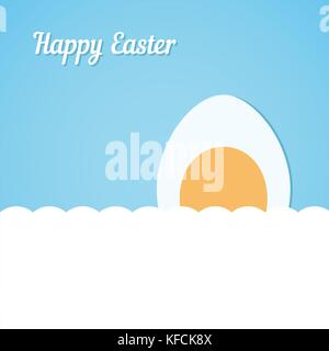 Vector Easter egg card background. Stock Vector