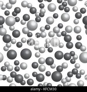 Gray Bubbles on White Seamless Pattern Stock Vector