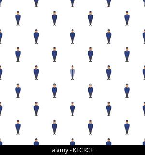 Policeman pattern, cartoon style Stock Vector