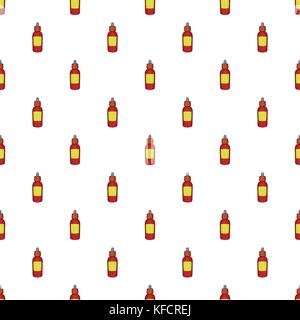 Glass bottle of liquid pattern, cartoon style Stock Vector