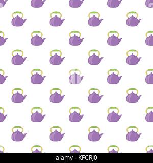 Kettle pattern, cartoon style Stock Vector