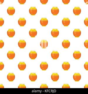 Honey bank pattern, cartoon style Stock Vector