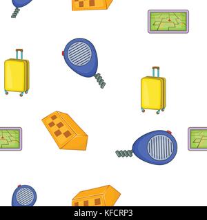 Taxi elements pattern, cartoon style Stock Vector