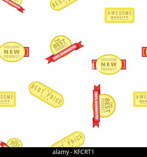 Premium quality emblems pattern, cartoon style Stock Vector