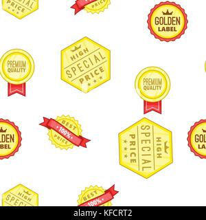 High quality labels pattern, cartoon style Stock Vector