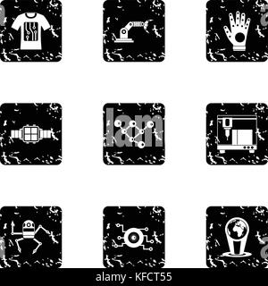 Electronic devices of future icons set Stock Vector