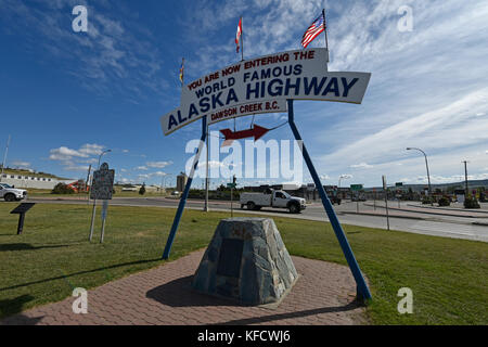 Dawson Creek, Alcan, Alaska Highway, British Columbia, Canada Stock Photo