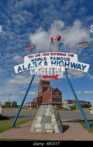 Dawson Creek, Alcan, Alaska Highway, British Columbia, Canada Stock Photo