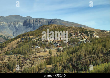 Valberg is a ski resort located in the Alpes-Maritimes department (French Riviera).Altitude 1700 m. View here in autumn Stock Photo