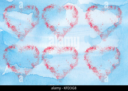 Designed arts background. Used watercolor and acrylic elements. Stock Photo