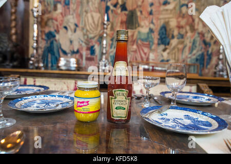 Dining hall of Hearst castle, Big Sur, California, USA Stock Photo