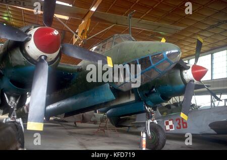 Air museum of Krakow (Poland), bomber airplane Tupolev  Tu-2 S (USSR, 1943) Stock Photo