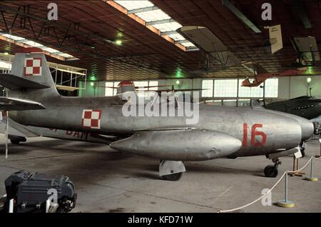 Air museum of Krakow (Poland), Yak 23 fighter airplane (USSR, 1947) Stock Photo