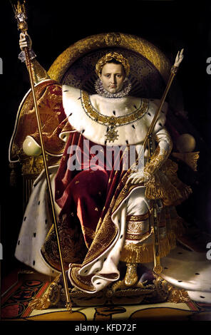 Napoleon On His Imperial Throne, 1806, Jean-Auguste-Dominique Ingres ...