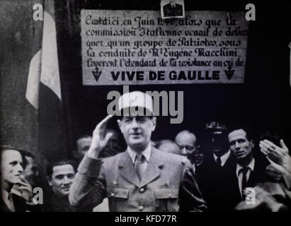 Charles de Gaulle ( Charles André Joseph Marie de Gaulle )  1890 –1970 French general - statesman. The leader of Free France 1940–44 and Provisional Government of the French Republic 1944–46. World War II. Stock Photo