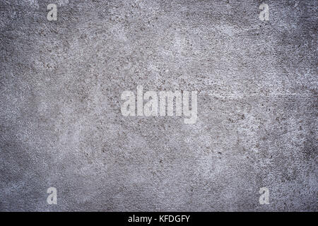 Gray concrete plaster textured background, vignette and copy space Stock Photo