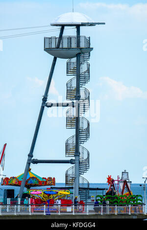 Bournemouth Zip Wire Tower on the end of the Pier Stock Photo