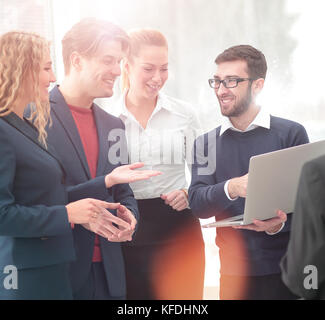Business team working together to achieve better results Stock Photo