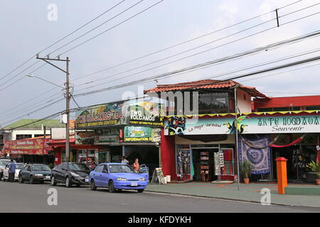 Town centre, La Fortuna, Alajuela province, Costa Rica, Central America Stock Photo