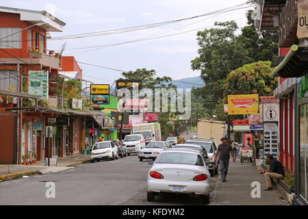 Town centre, Calle 468, La Fortuna, Alajuela province, Costa Rica, Central America Stock Photo