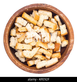 Crackers small fried from white bread Stock Photo