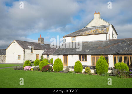 Luxury hotel that is situated on marshland in the Carmarthen Bay.The Corran Hotel and Spa resort,Laugharne,Carmarthenshire,Wales,UK,U.K.,Europe, Stock Photo