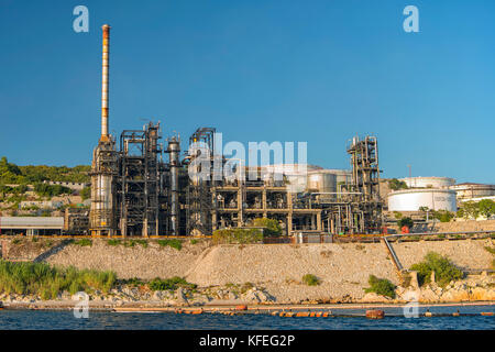 Oil Refinery in Kostrena, Croatia Stock Photo