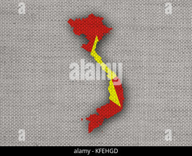map of vietnam on old linen Stock Photo - Alamy