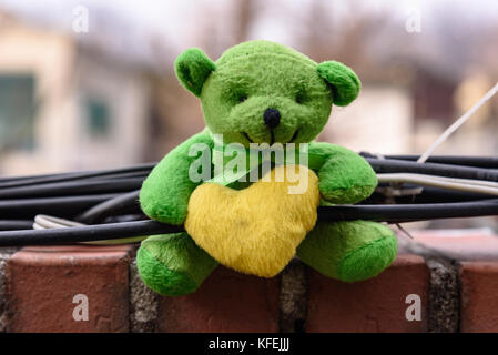 Small green hotsell teddy bear