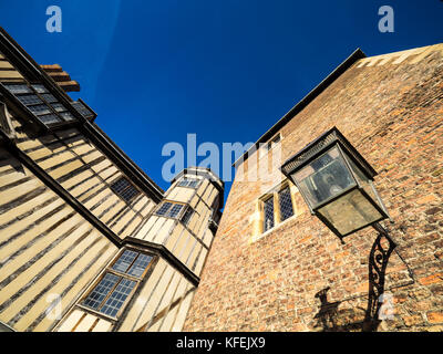 Cambridge Tourism -  Queens College, University of Cambridge. Buildings on the Cloister court. The college was founded in 1448. Stock Photo