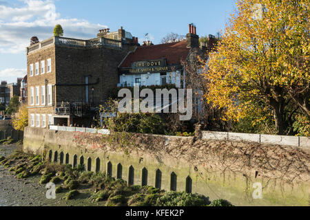 The exterior of the Dove public house, Upper Mall, Hammersmith, London, UK Stock Photo