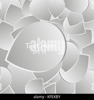 paper circle banner with drop shadows on green background template ...